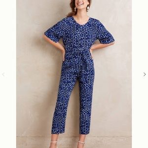 Anthropologie Two Arrows blue jumpsuit medium